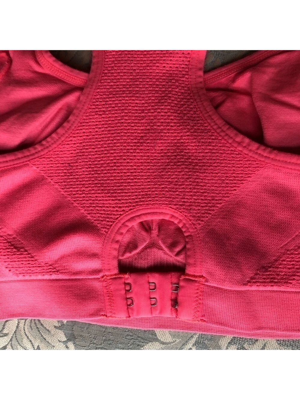 Neon coral medium impact racer back sports bra size medium - Picture 9 of 13